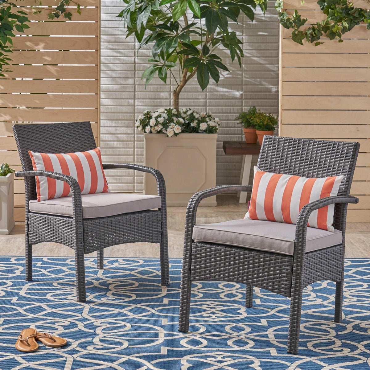 Tropical Cabana-Inspired Outdoor Club Chairs