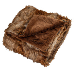 540GSM Soft Plush Fuzzy Luxury Faux Raccoon Fur Blanket for Bed-M