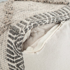Sweeney Square Pouf Grey/Natural