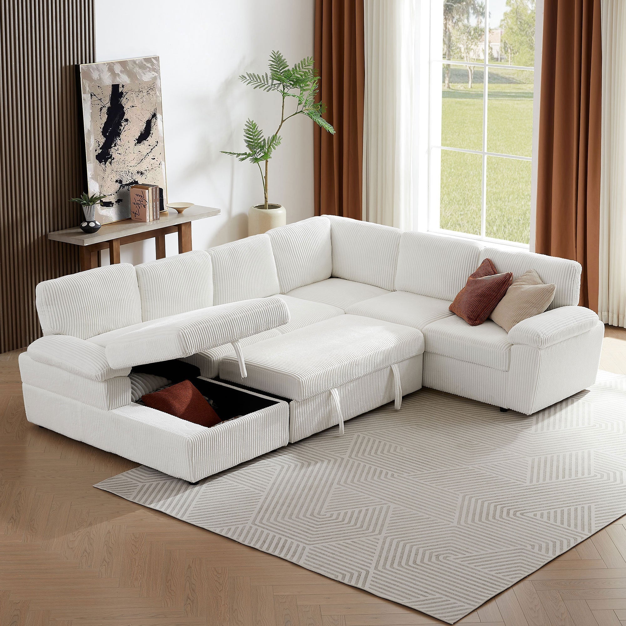 oversized modular sofa with storage