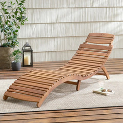 Lahaina Wood Foldable Chaise Lounge