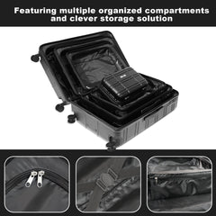 Luggage Sets ABS+PC Hardshell 4pcs Lightweight Durable Suitcases