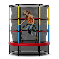 55 Inch Mini Trampoline for Kids with Safety Enclosure Net for Indoor Outdoor