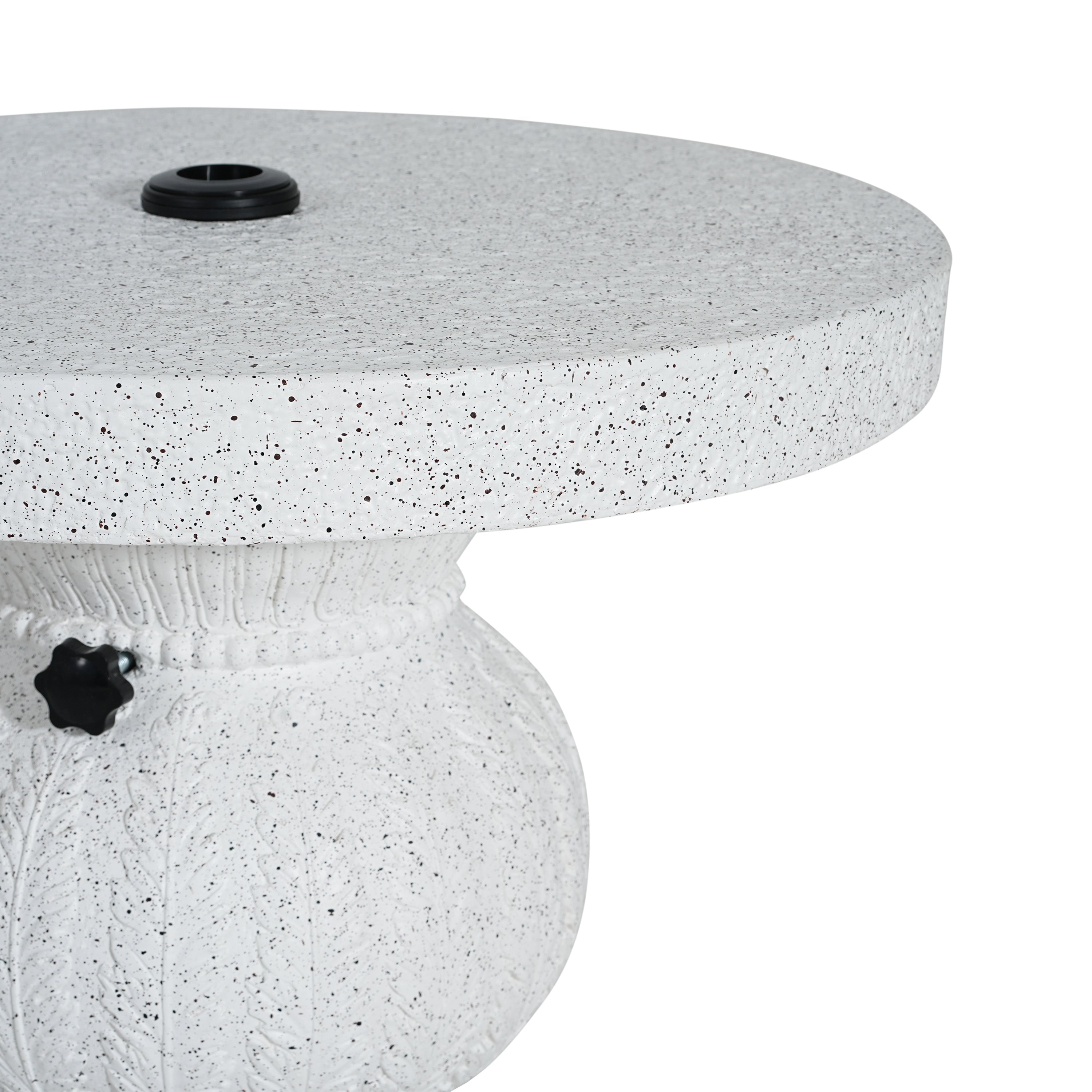 Berra MGO Outdoor Patio Side Table Umbrella Base with Sand-filling Design