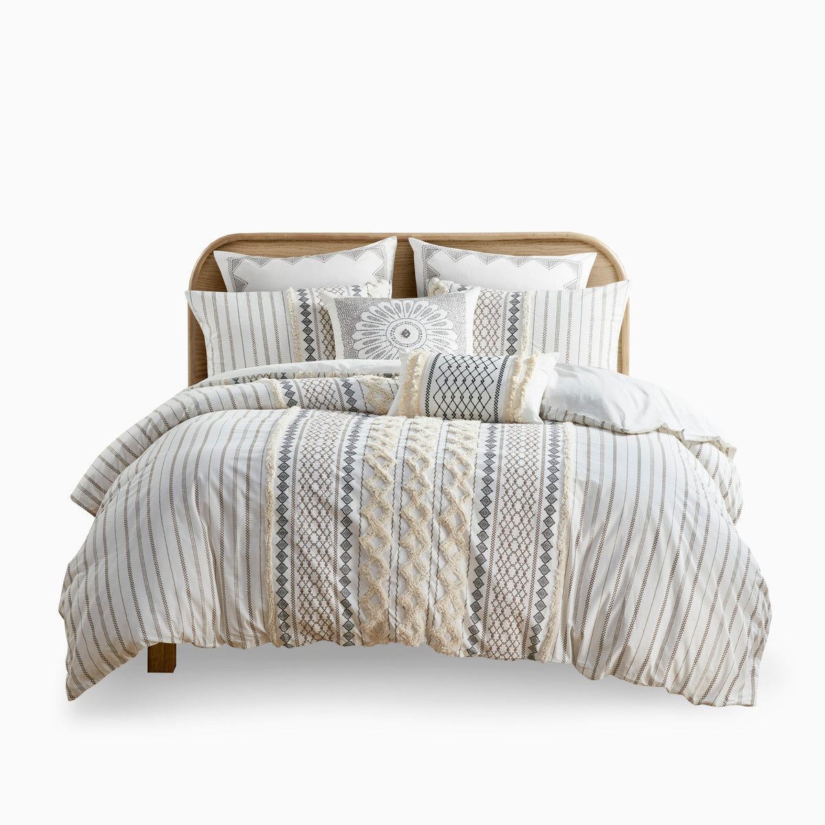 Full Queen Cotton Chenille Duvet Set