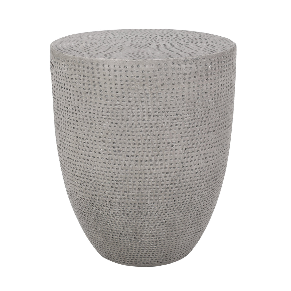 Modern Outdoor Lightweight Concrete Side Table with Natural Finish