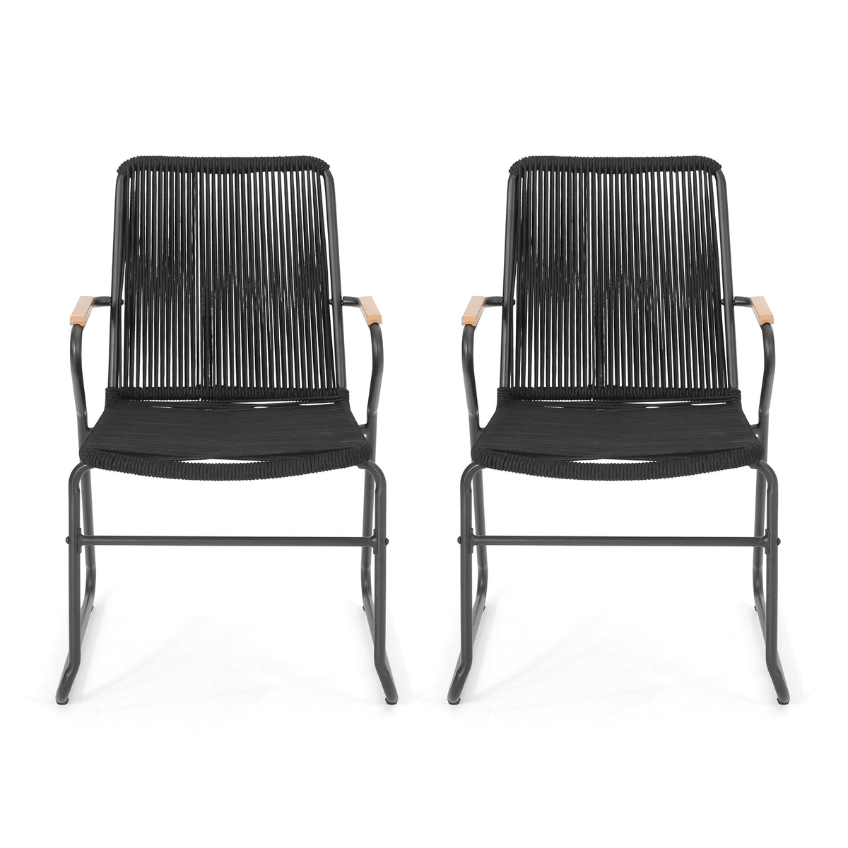 Moonstone Outdoor Club Chair Set with Rope Weave Design