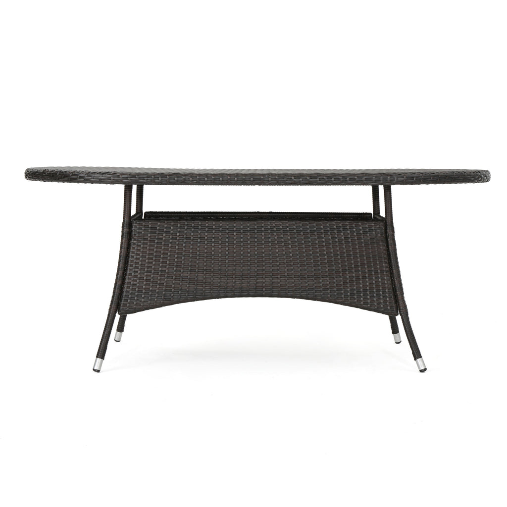 7 Pc Outdoor Wicker Dining Set for Patio