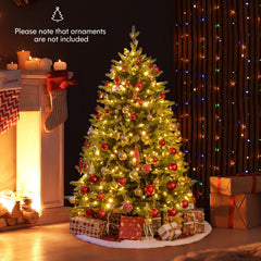 5 Feet Artificial Xmas Tree Hinged with 11 Lighting Modes and Remote Control