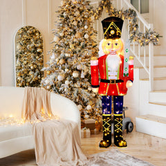 5 FT Christmas Nutcracker Outdoor Christmas Decoration with Glitter Sword