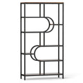 5-Tier Bookshelf Tall Etagere Bookcase with Open Storage Shelves and U Shape