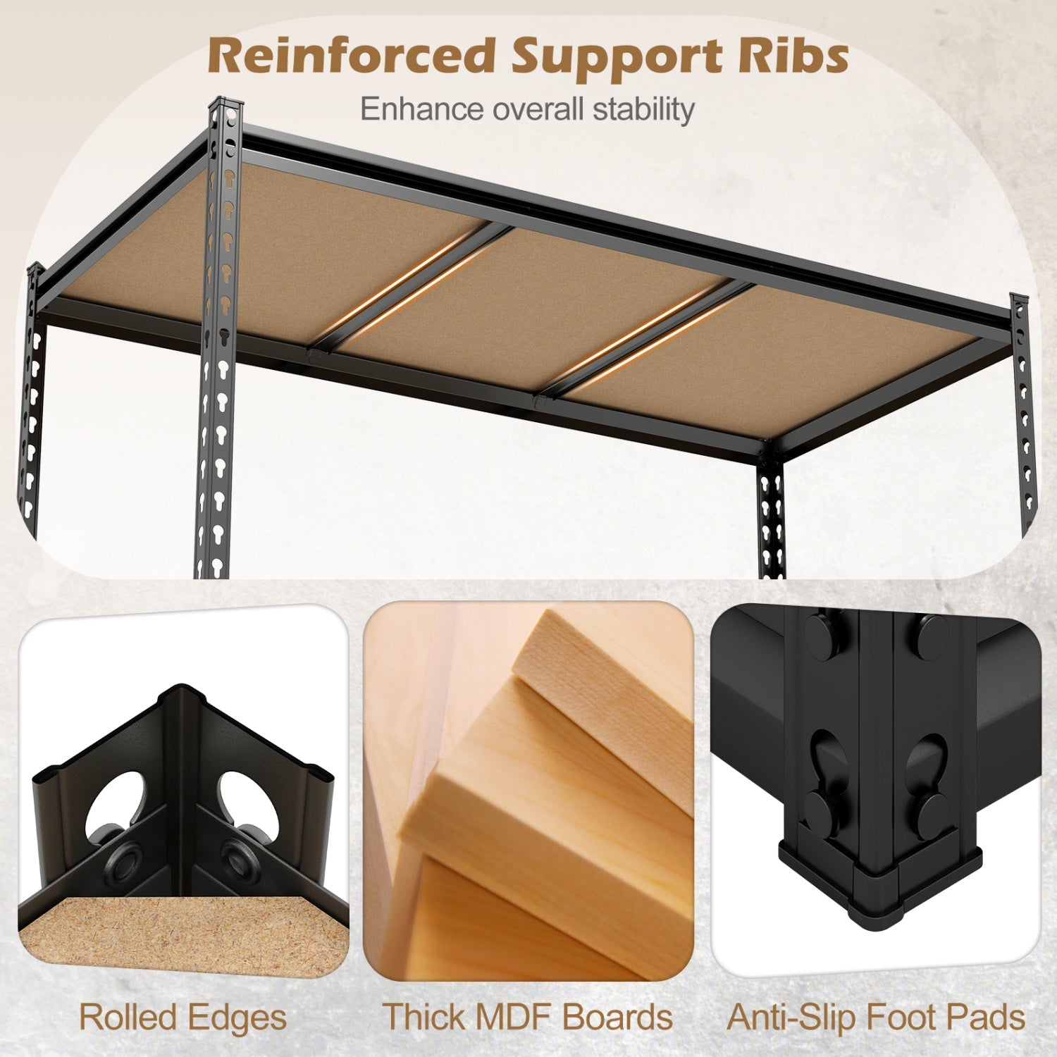 5-Tier Garage Shelving Unit for Warehouse and Basement