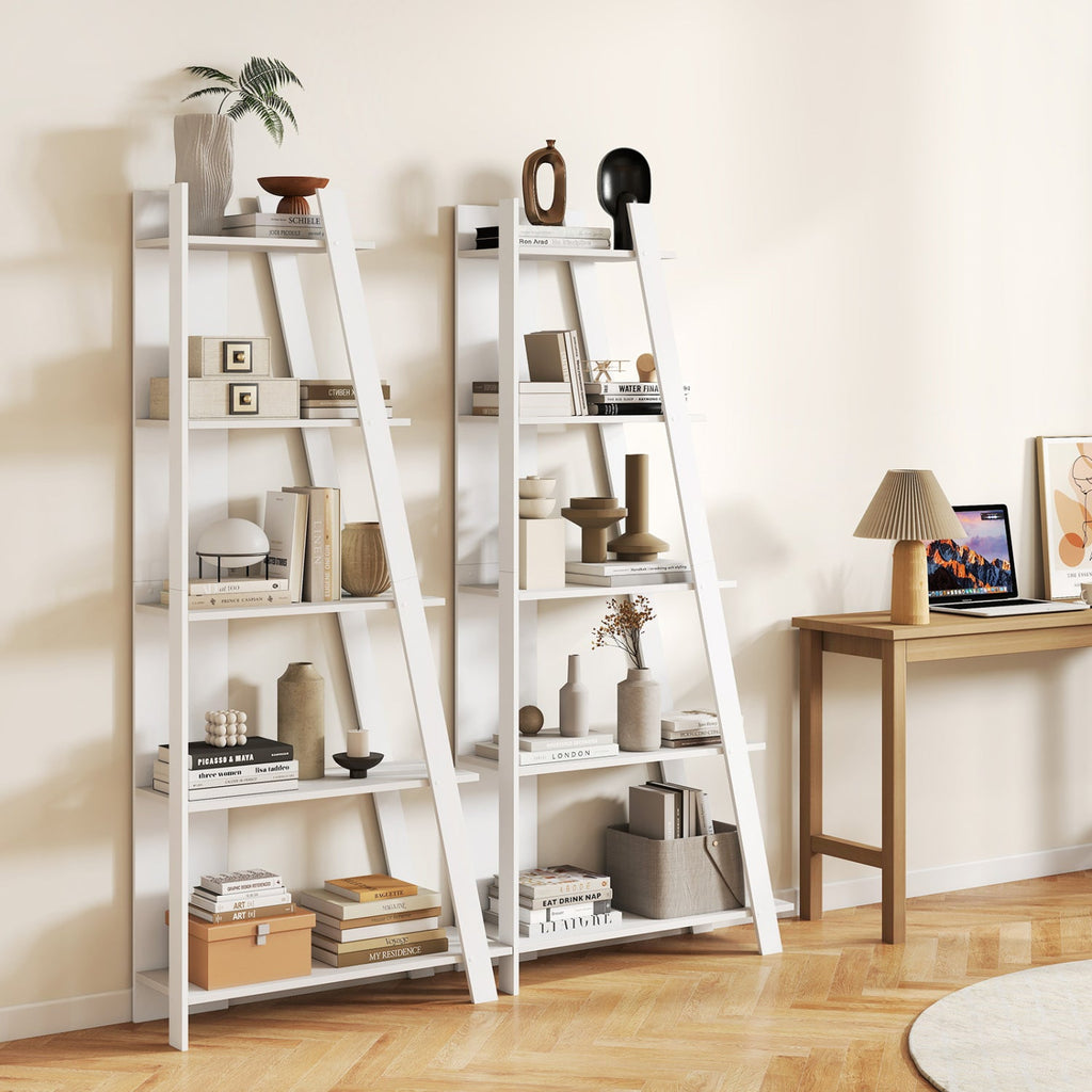 5-Tier Vertical Bookshelf for Small Spaces, 79" Tall