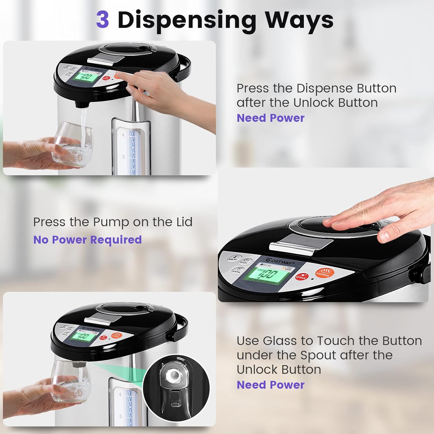 5-liter Electric LCD Water Boiler and Warmer