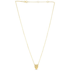 14k Yellow Gold Panther Head Necklace