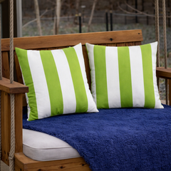 2 Pack Outdoor Throw Pillows, Waterproof & Fade-Resistant Patio Cushions (18x18 Inch)