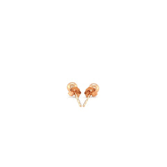 14k Rose Gold Ball Style Stud Earrings (4.0 mm)