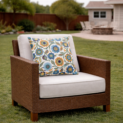 2 Pack Outdoor Throw Pillows - Vintage Floral, 18x18 Inch