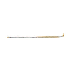 10K Yellow Gold 1.0 Cttw Round Diamond Pave Link Bracelet