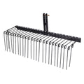 60 inch Pine Straw Rake Tow Behind Landscape Rake with 26 Metal Coil Tines