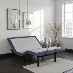 Queen Adjustable Bed Base with Vibration Modes and Adjustable Positions