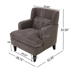 Modern Upholstered Accent Chair Tufted Armchair