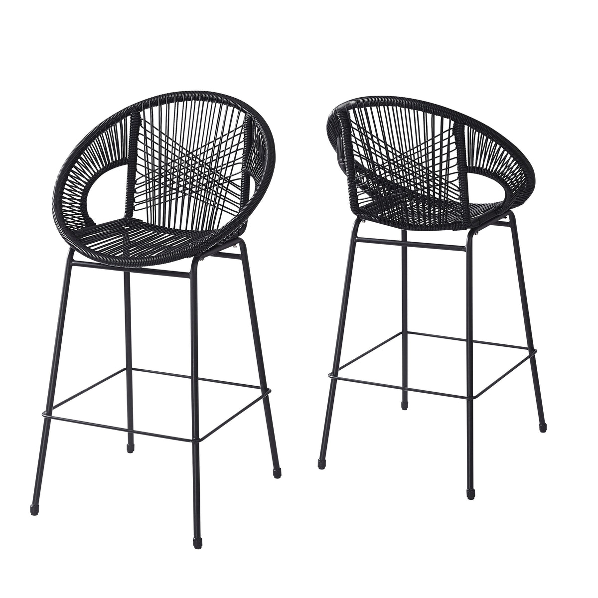 Outdoor Patio Barstool Set Weather Resistant