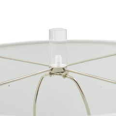Sculpted Marble & Crystal Cylinder Table Lamp