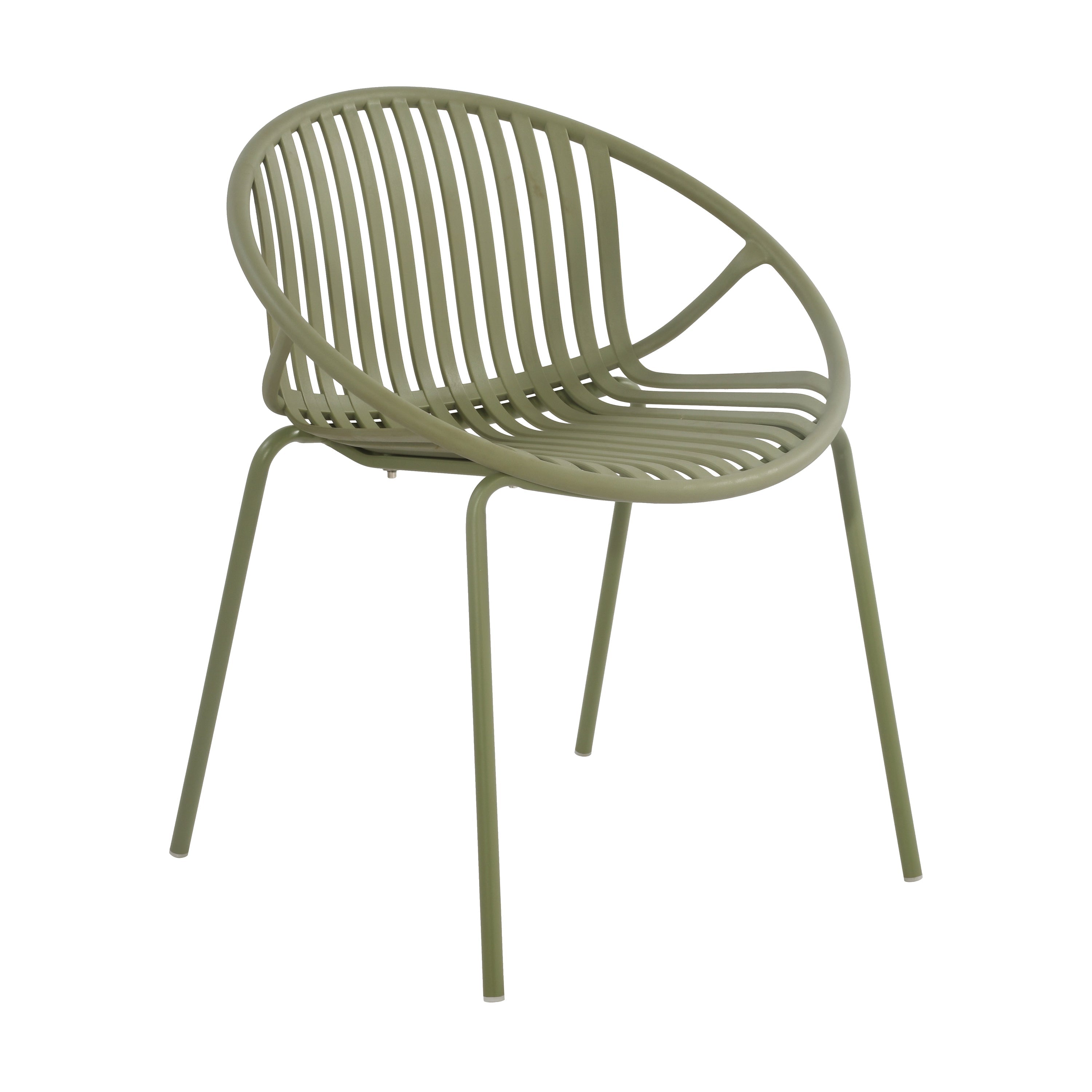 Patio Dining Chairs Stackable Chairs with Breathable Design (Set of 2)