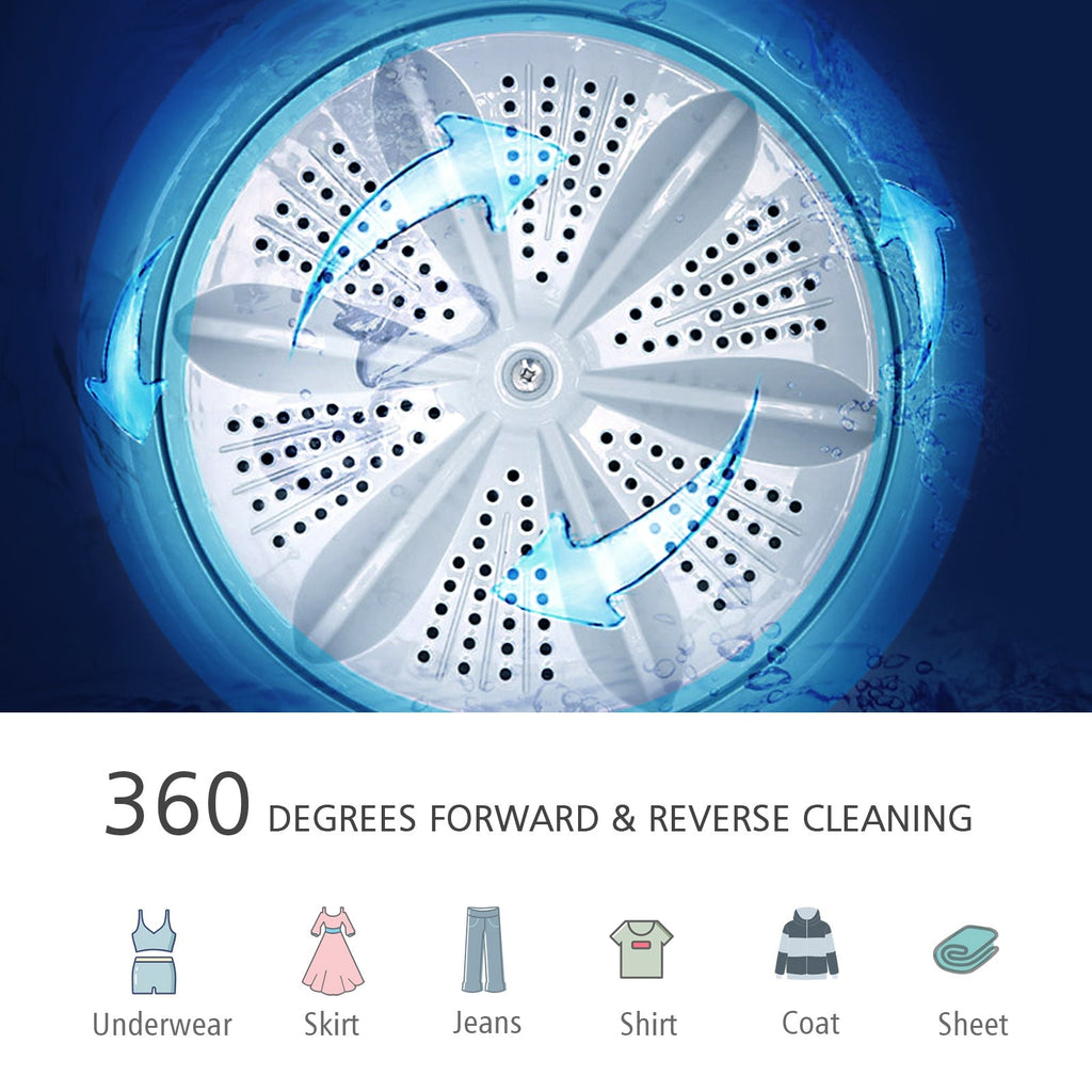 Full-automatic Washing Machine 7.7 lbs Washer / Spinner Germicidal-Pink