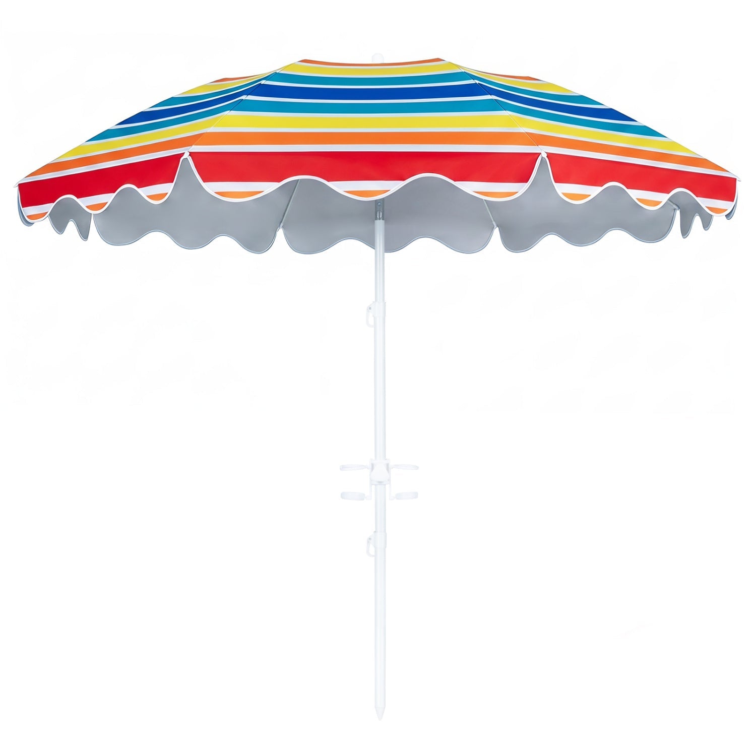 Beach Umbrella 6.5 FT with UPF 50+ Sun Protection & Sand Anchor