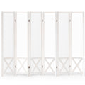 6-Panel Pegboard Room Divider 67 Inches Tall Foldable Privacy Screen