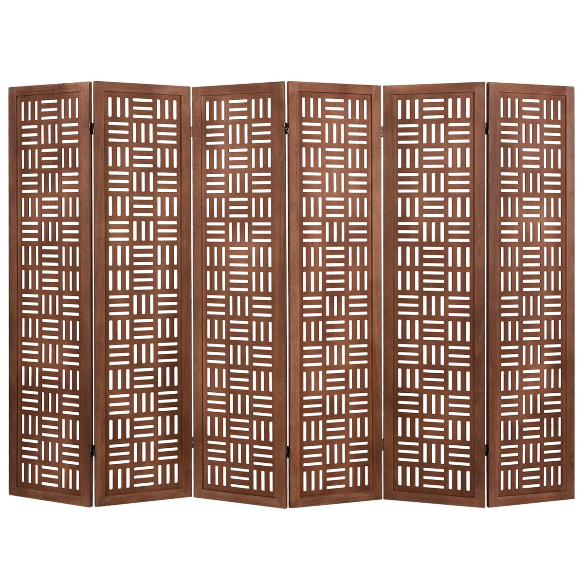 4-Panel Solid Wood Room Divider Folding Partition Stand