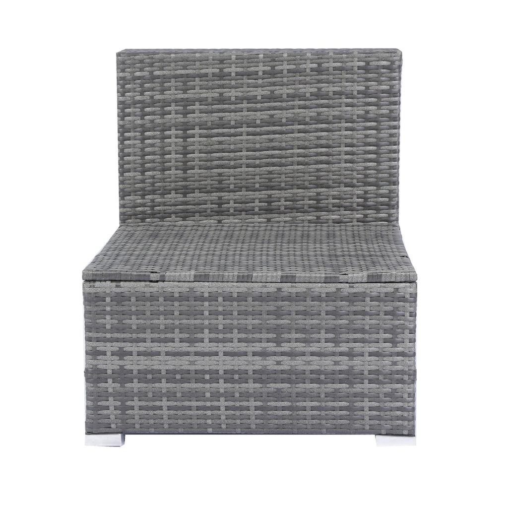 8 Piece Patio Sectional Wicker Rattan Outdoor Sofa Set with Storage Box