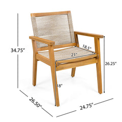 Outdoor Dining Chairs Set of 2