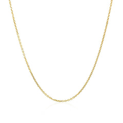 10k Yellow Gold Cable Chain 1.1mm