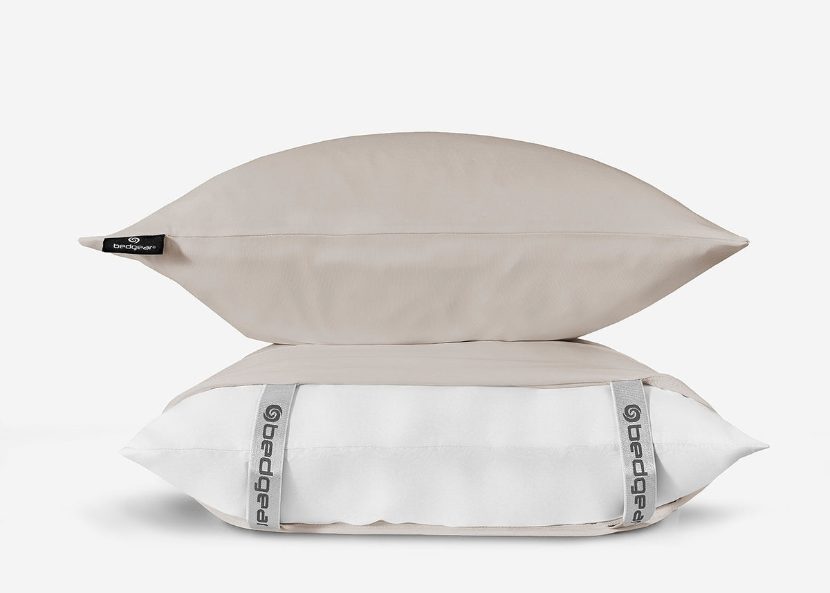 BedGear Dri-Tec King Pillowcase Set, Beige