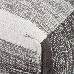 Naya Cube Pouf Patterned Grey Melange