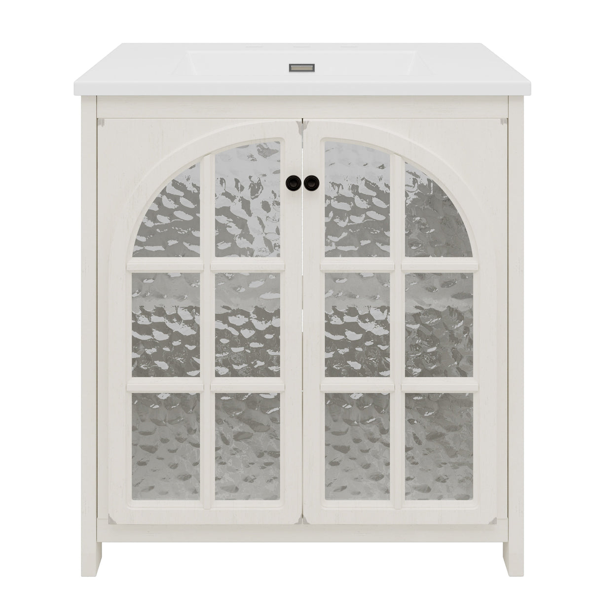 31' Vintage Farmhouse Bathroom Vanity with Ceramic Sink
