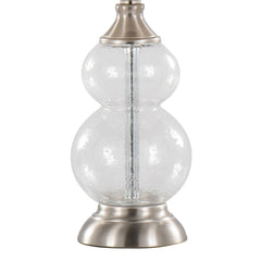 Belle Modern Seeded Glass Table Lamps – Set of 2