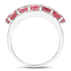 3.52 Carat Genuine Ruby .925 Sterling Silver Ring