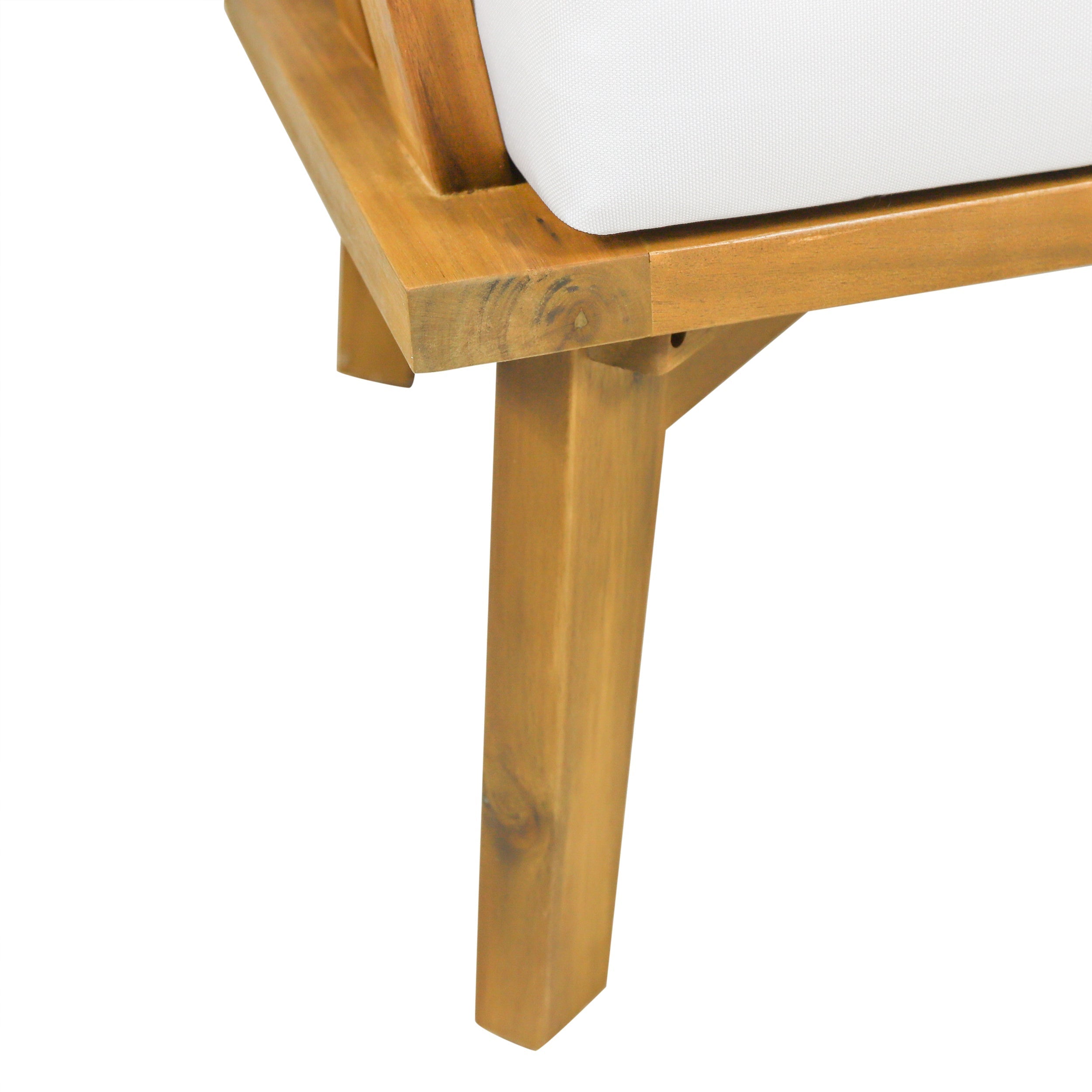 Set of 2 Outdoor Acacia Wood Patio Club Chairs