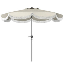 Vented Patio Table Umbrella, Outdoor Umbrella with Crank, 8 Ribs, Push Button Tilt