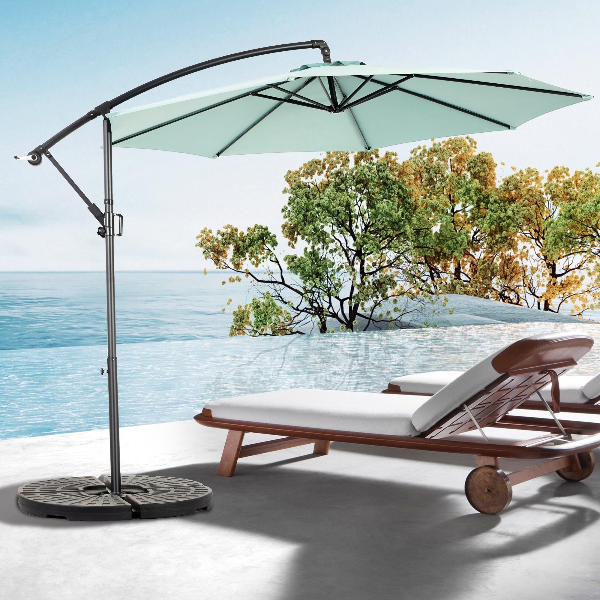 Best Choice Products 10ft Offset Hanging Market Patio Umbrella