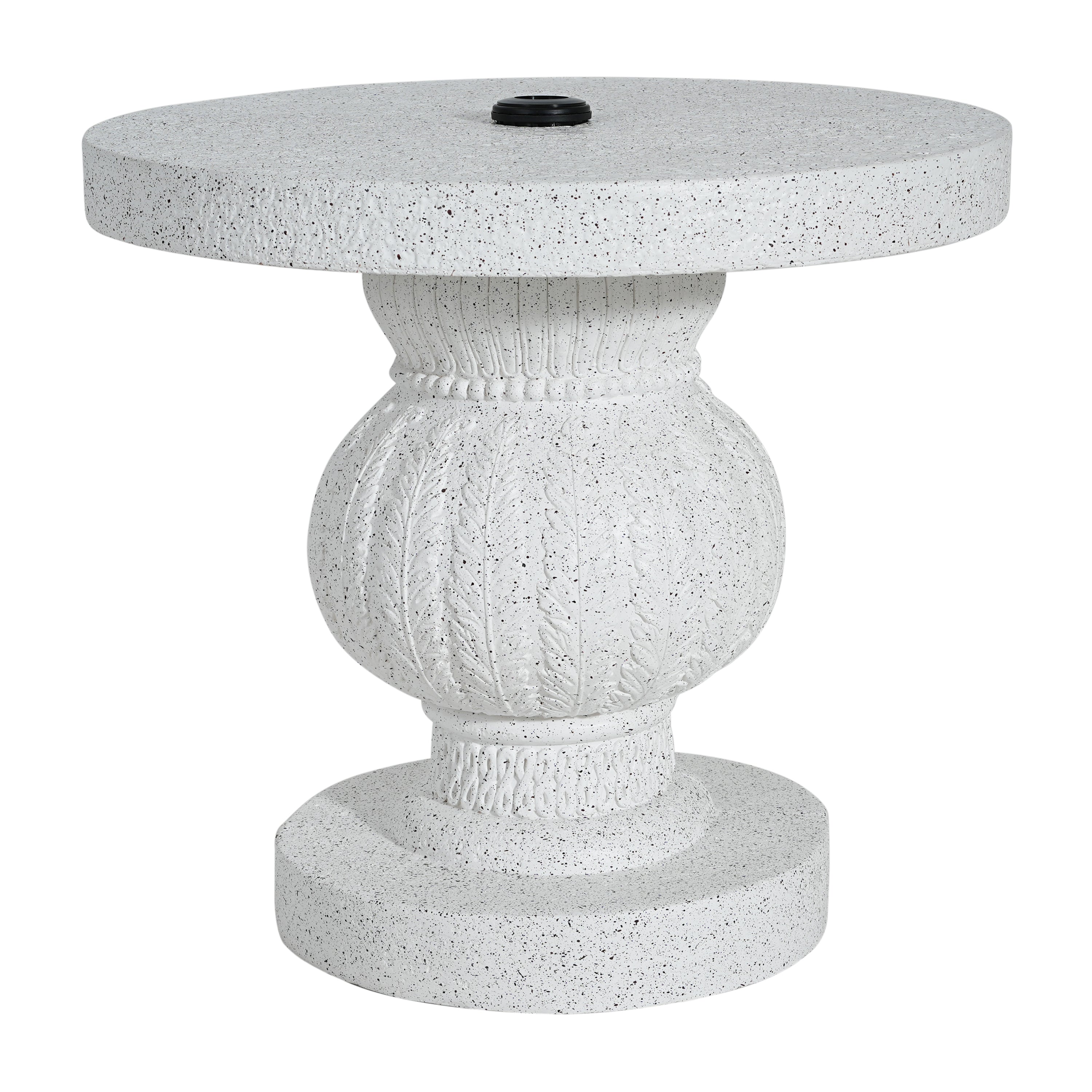 Berra MGO Outdoor Patio Side Table Umbrella Base with Sand-filling Design