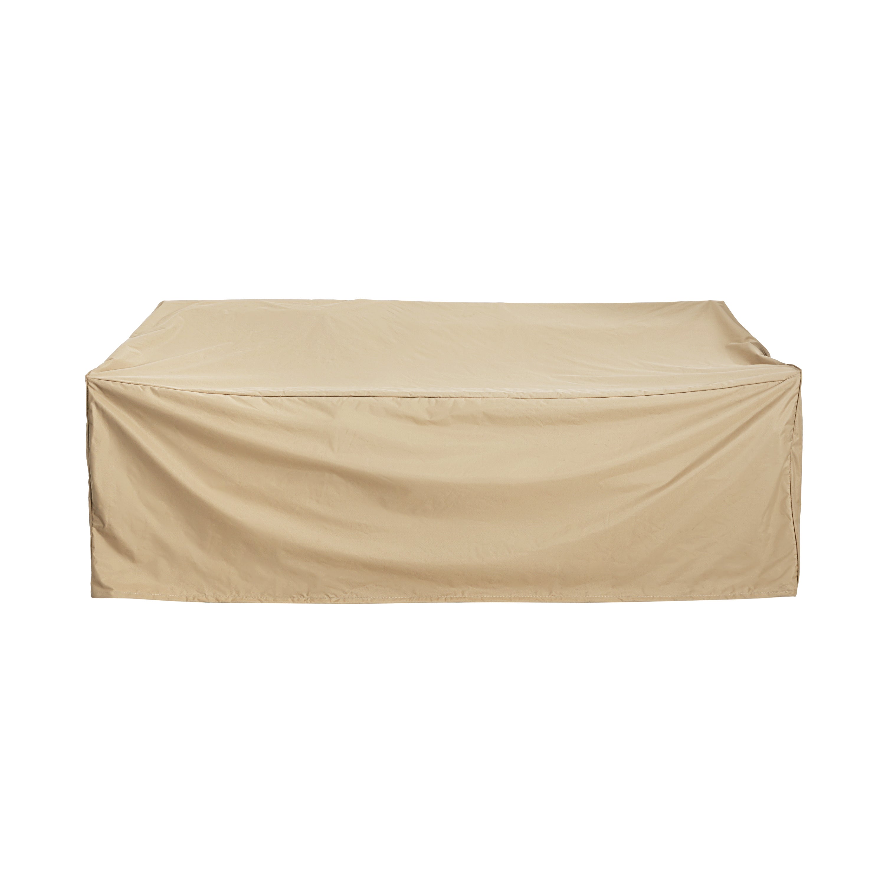 Patio Outdoor 3 Seater Sofa Cover Beige Fabric Weather-Resistant