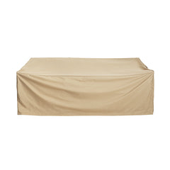 Patio Outdoor 3 Seater Sofa Cover Beige Fabric Weather-Resistant