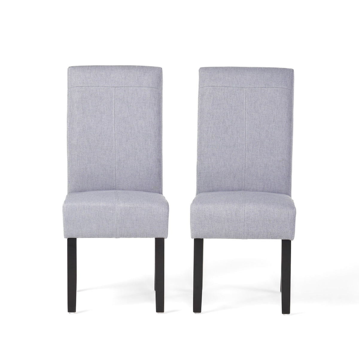 Amaranthine Upholstered Dining Chair With High Back And Wood Legs (Set of 2) - Light Gray