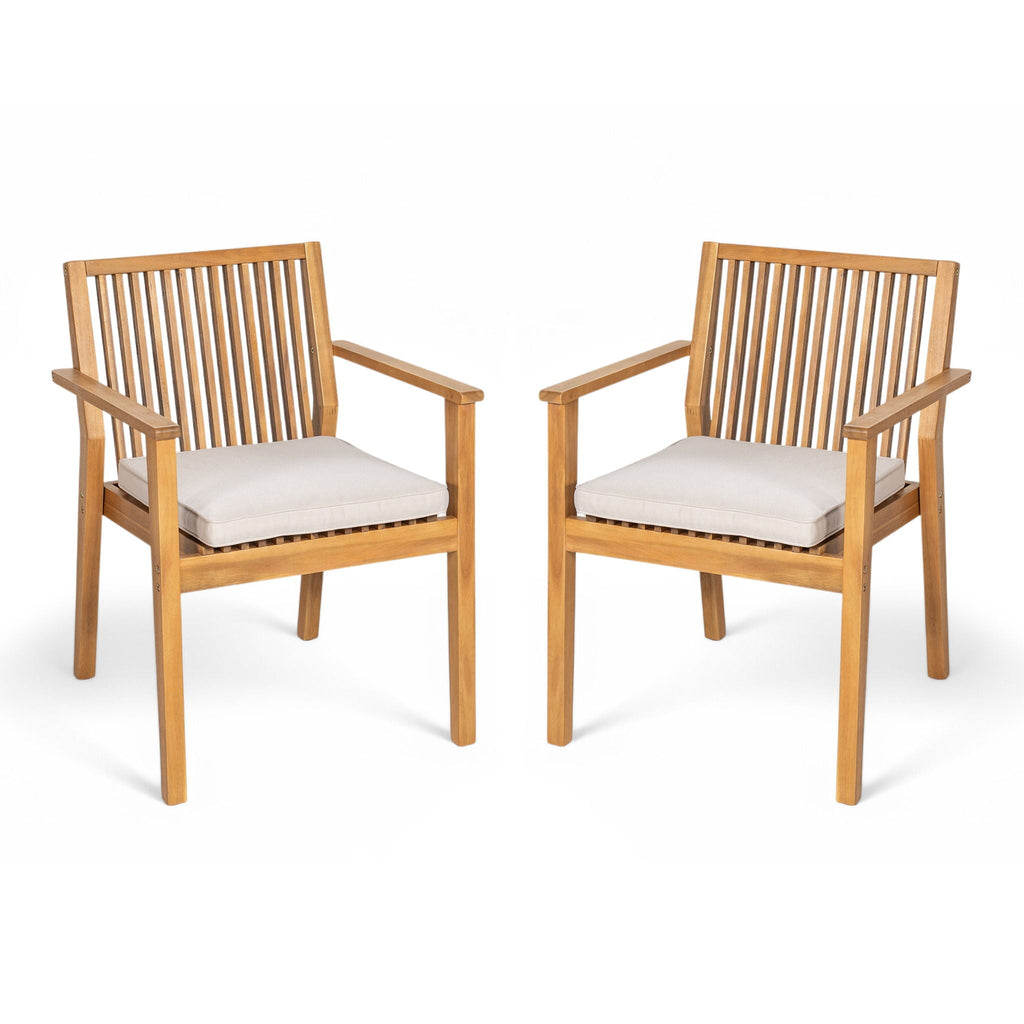 Patio Dining Chair, Comfortable Waterproof Seating (Set of 2)