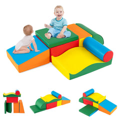 7 Pieces Toddlers Climbing Toys with EPE Foam and Removable PU Leather